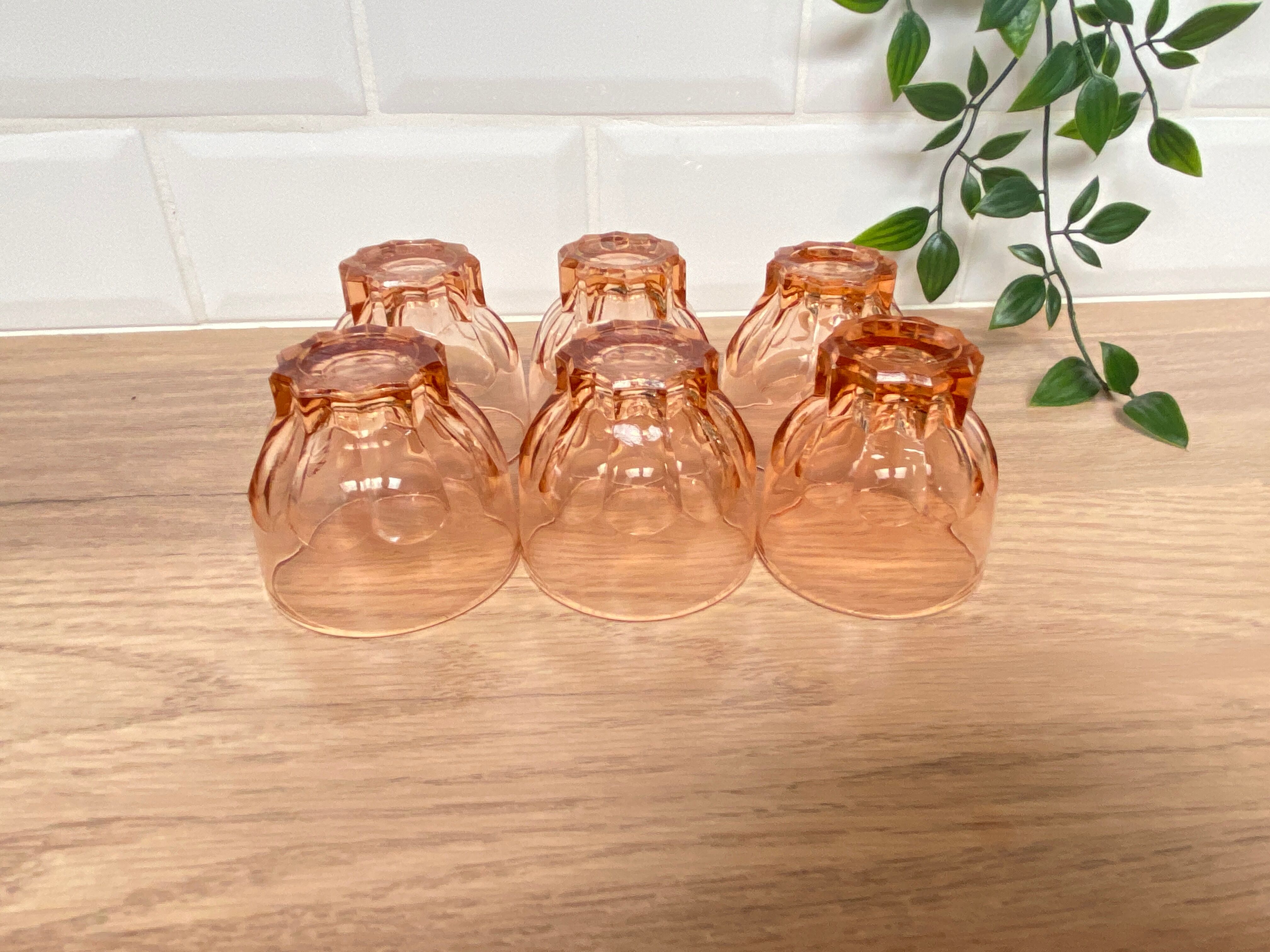 Set of 6 Luminarc pink star lenses