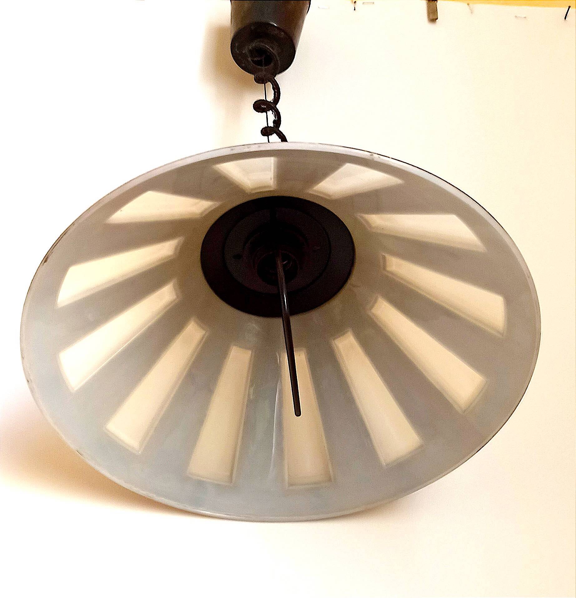 Bakelite pendant light up and down 70s Diameter 40 cm