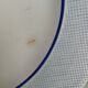 Large Plat Rond Former Digoin Sarreguemines Liseré Bleu Vichy Vintage