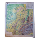 Old school map "Eastern France" No. 62, ed. Vidal-Lablache 1930