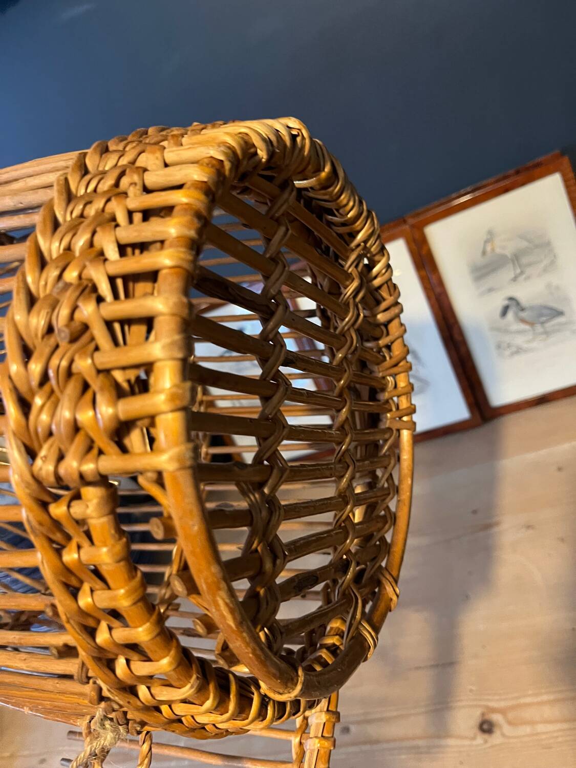 Old wicker bird cage