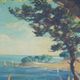 Labonne geo born 1887 view of the bay - oil on canvas signed