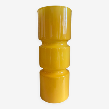 Fitz lamp in yellow glass Habitat vintage cylinder tube lamp