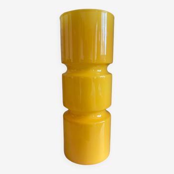 Lampe Fitz en verre jaune Habitat vintage lampe tube cylindre
