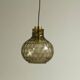 Suspension en Verre Bullé et Laiton par Helena Tynell pour Limburg, 1960s
