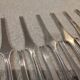 6 silver-plated metal lobster forks by the silversmith Christofle, model Dax.