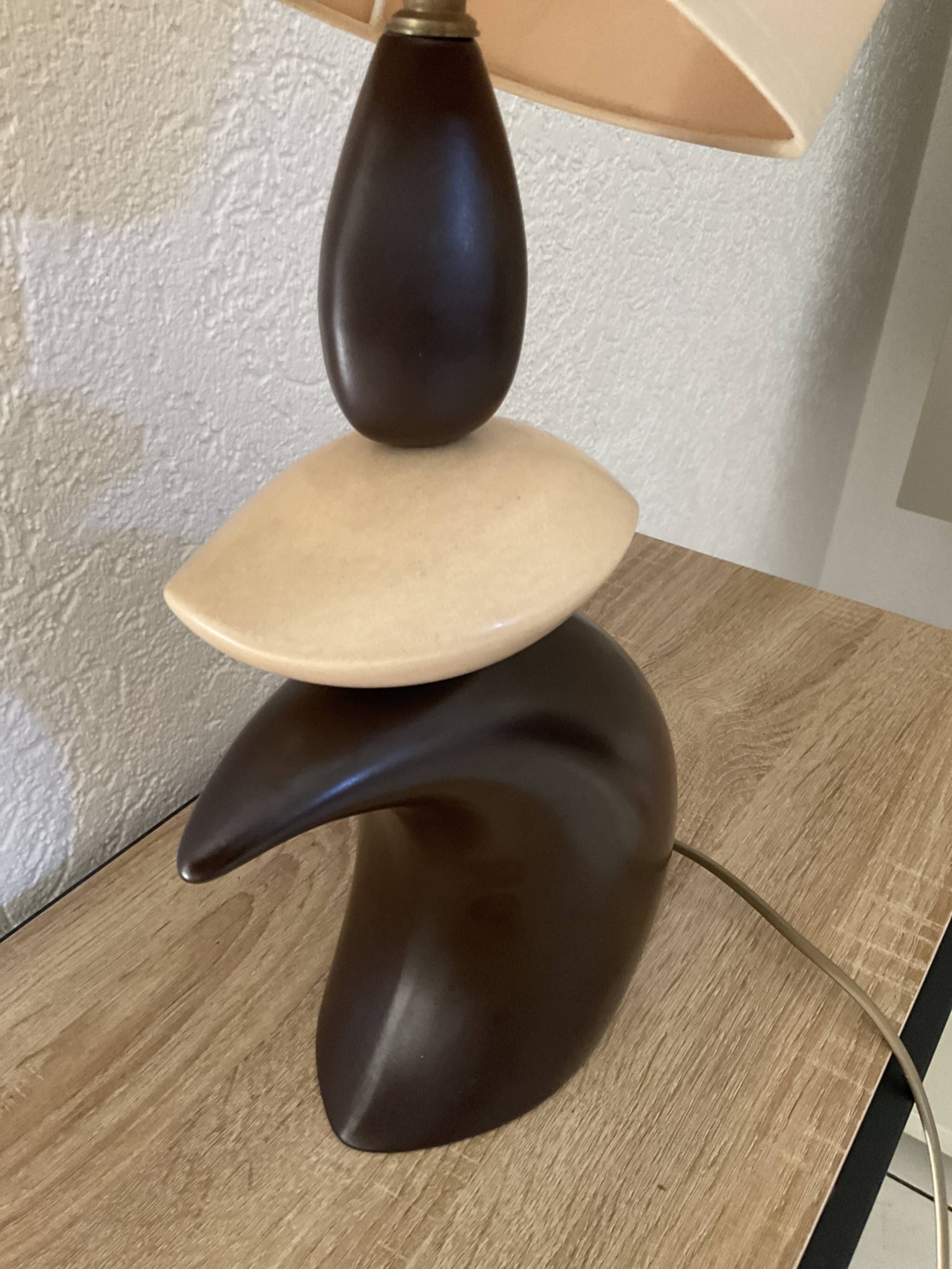 Stylised boat lamp on the wave - Louis Drimmer - 1970s