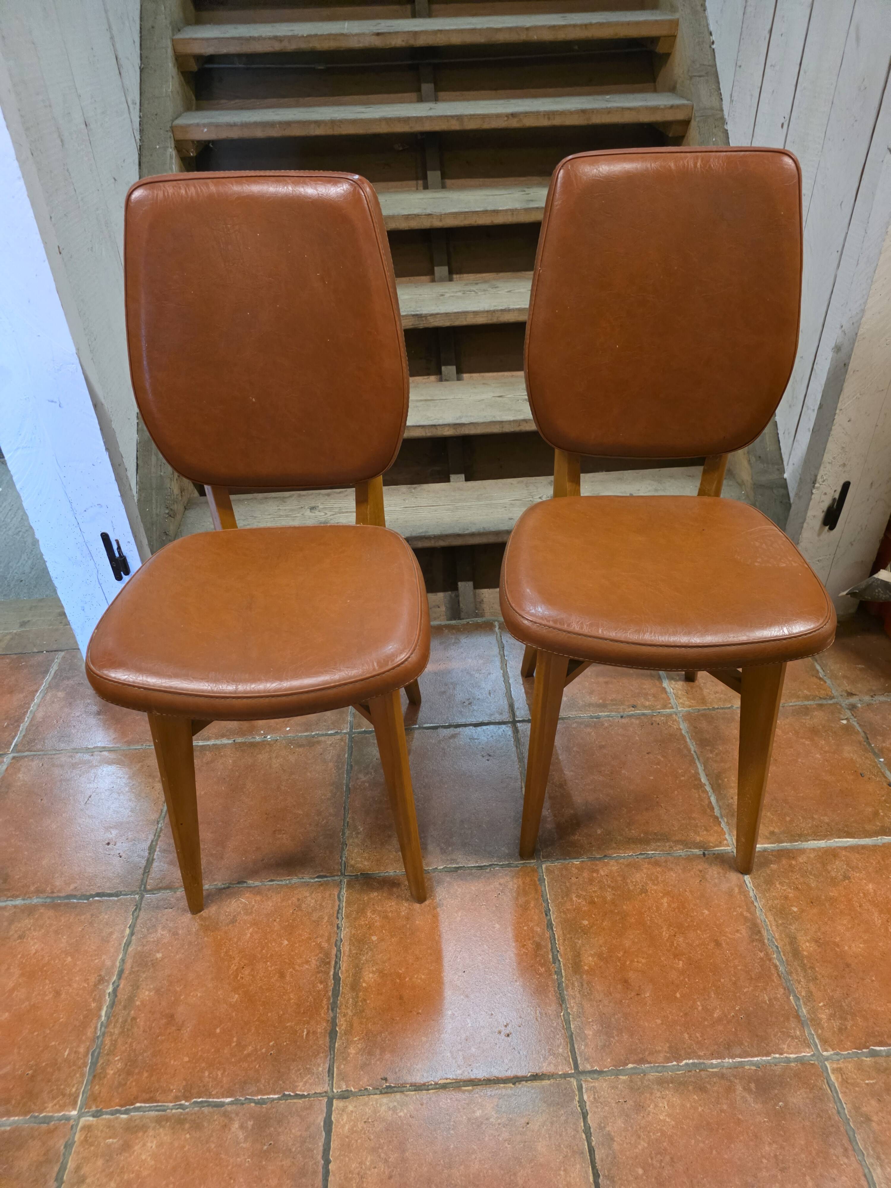 Paire de chaises vintage des années 60