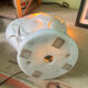 Vintage carved stone mushroom table lamp