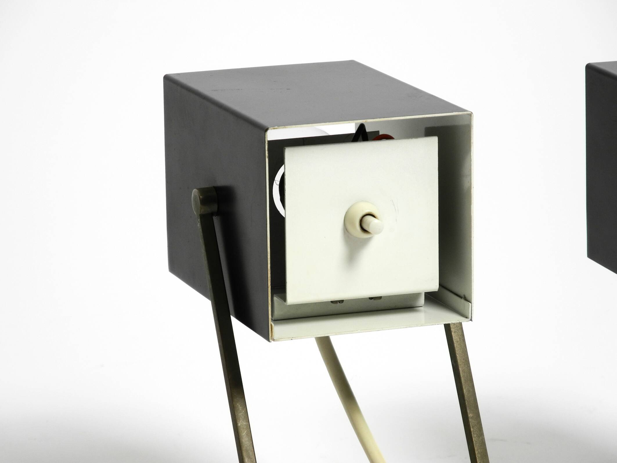 Pair of beautiful Mid Century Modern metal lamps from Kaiser Leuchten