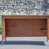 Wood and metal desk and formica top, 50