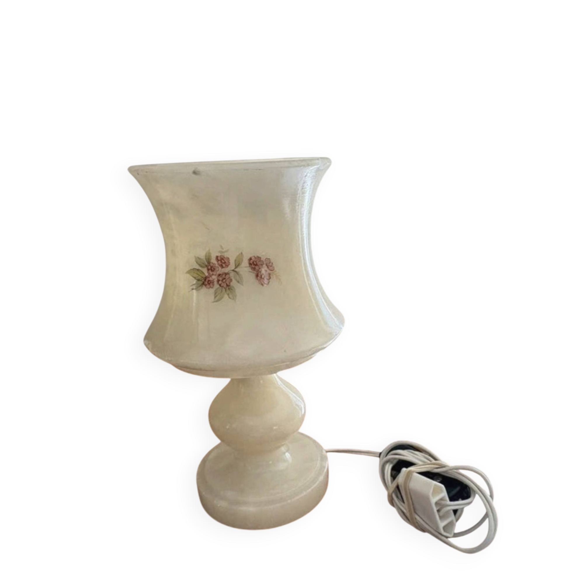 Vintage mushroom lamp in natural alabaster Mijo S.L. Spain (Years