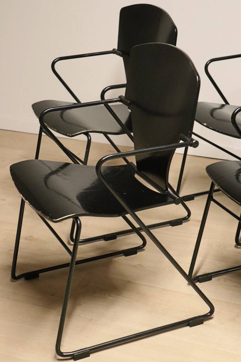Série de 6 chaises EGOA 300 par Josep Mora - 1980