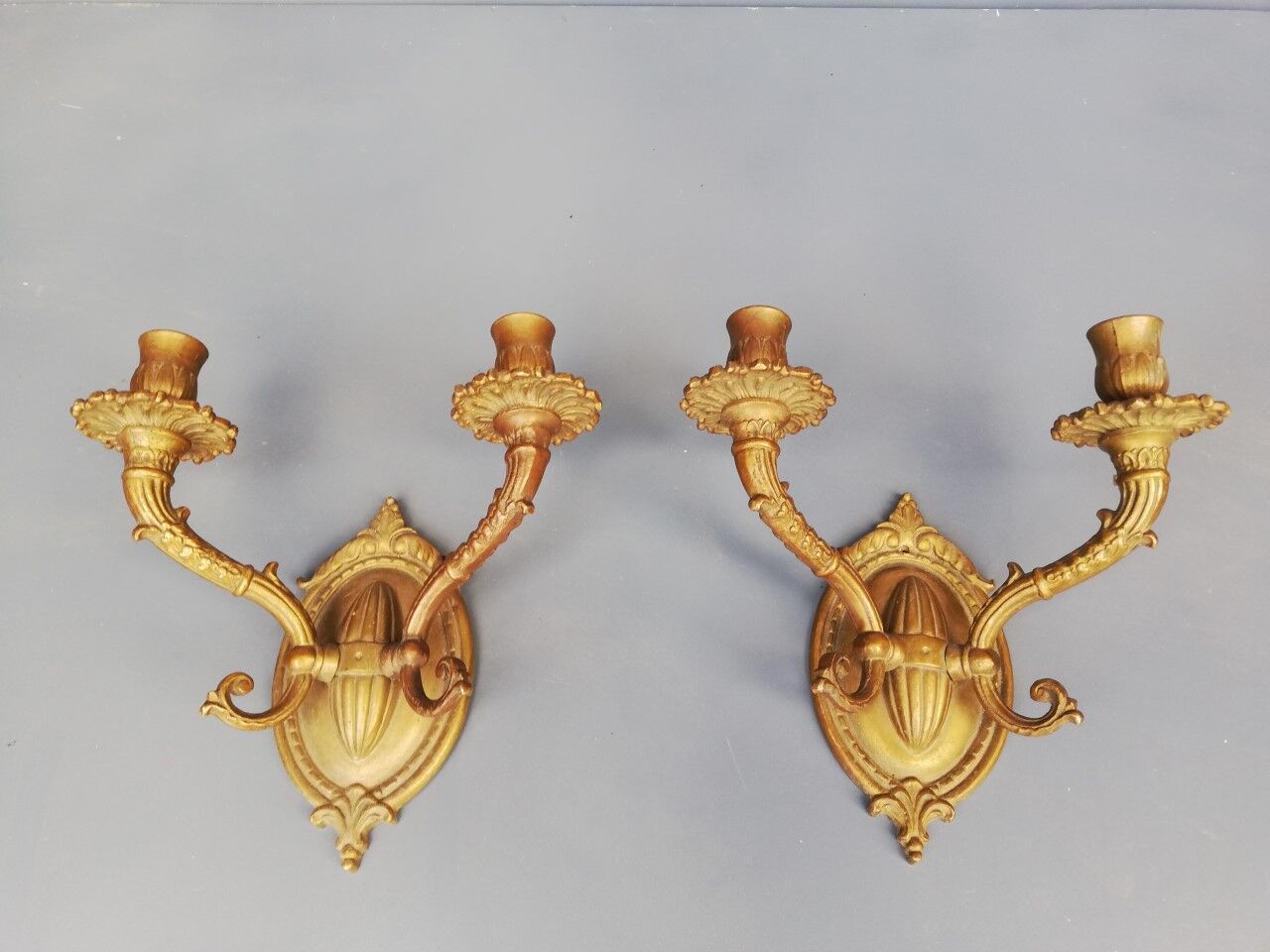 Pair of neoclassical bronze sconces