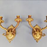 Pair of neoclassical bronze sconces