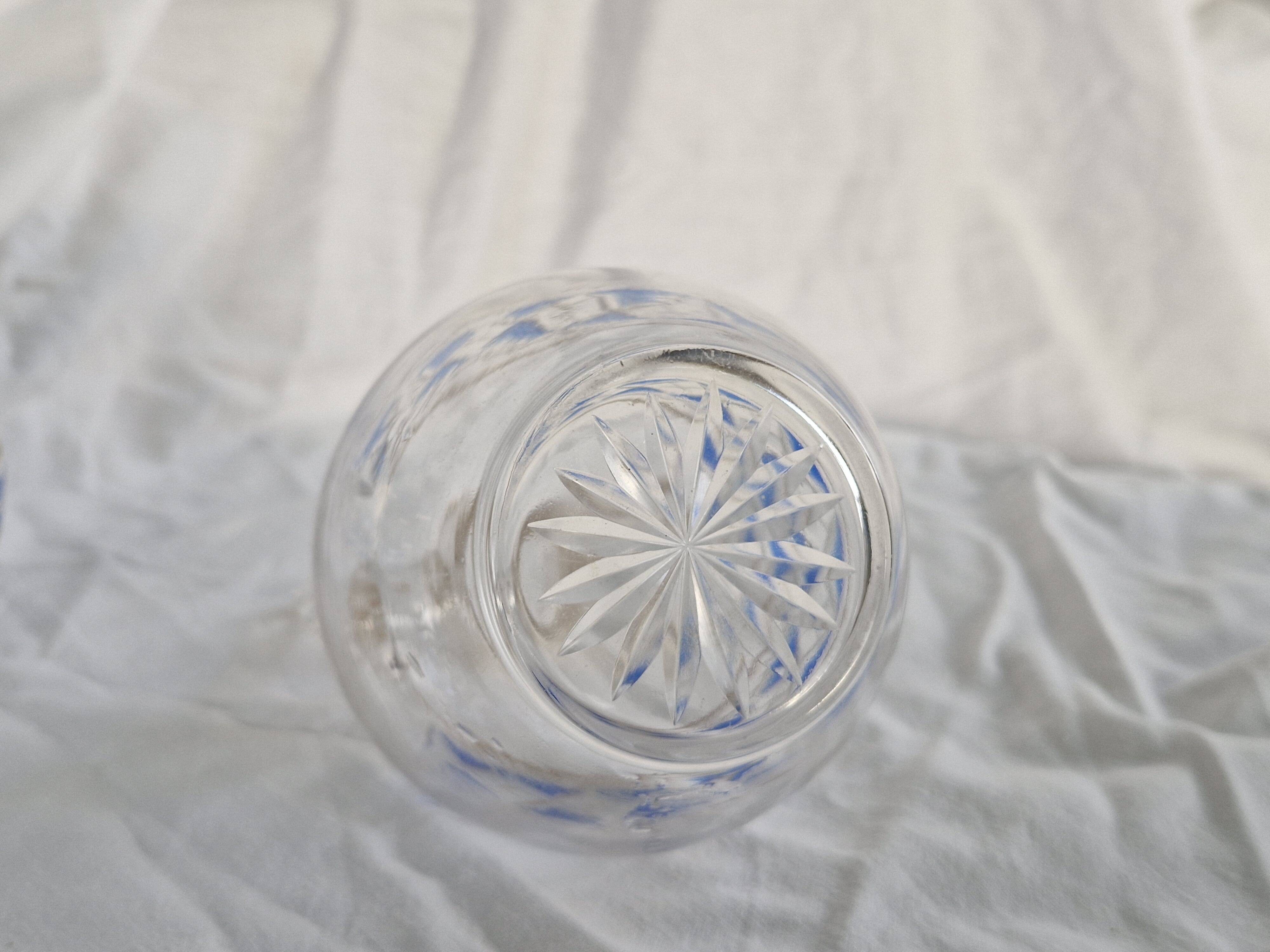 3 Antique Pieces Cut Crystal, Enameled - Early 20th Century