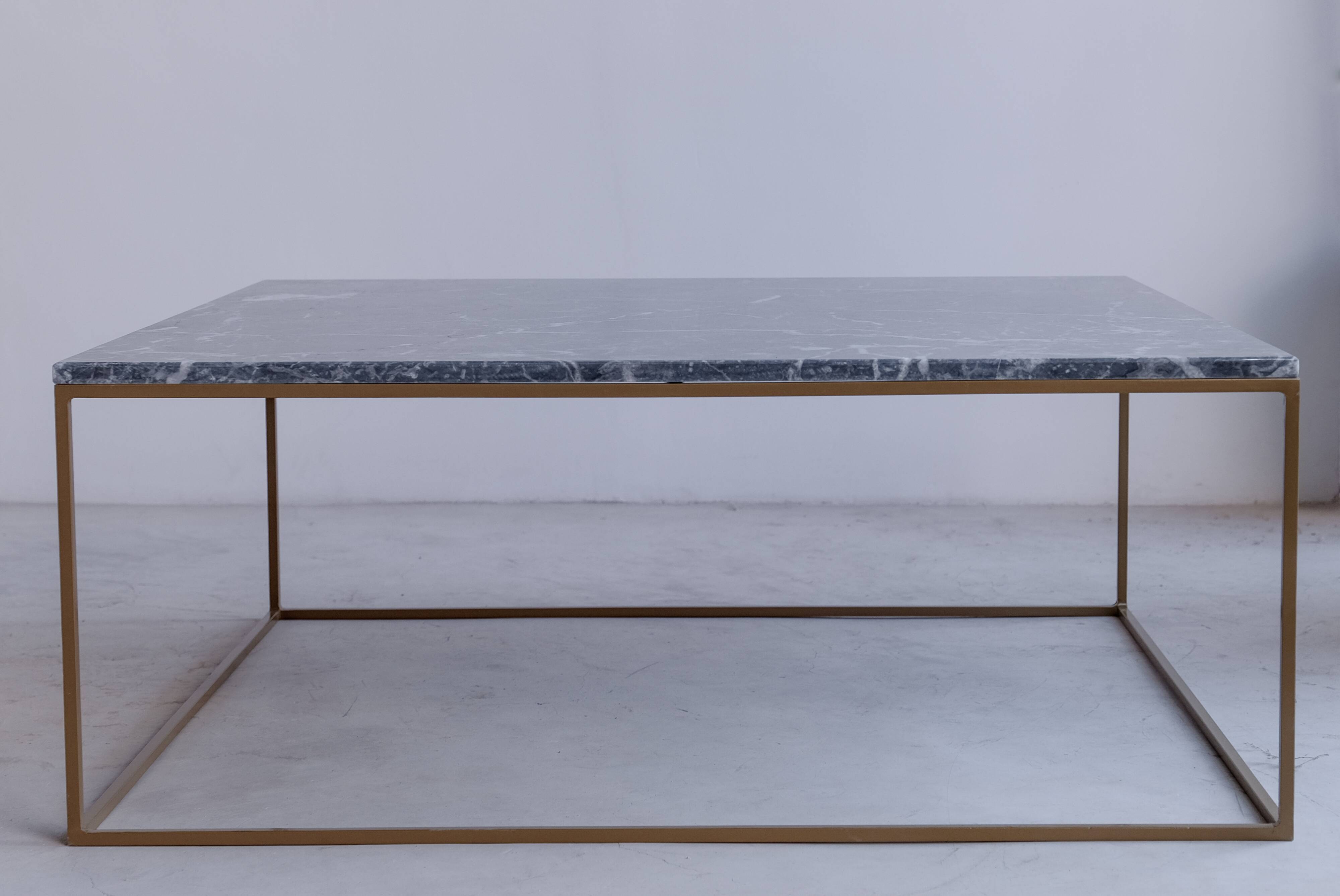 Square coffee table in grey marble Emperador