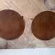 Pair of victorian empire style mahogany tables, 20th century