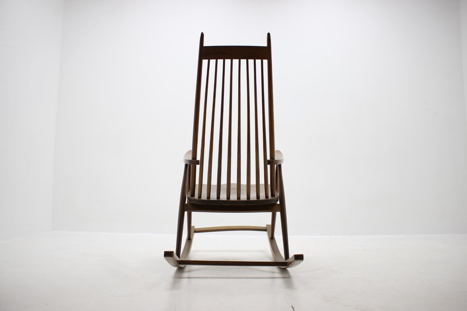 Wooden Rocking Chair in Scandinavian Style from the Mid-Century, Czechoslovakia, 1960s
