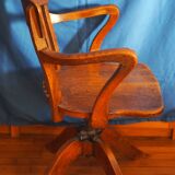 Western bistro chair rotating wood
