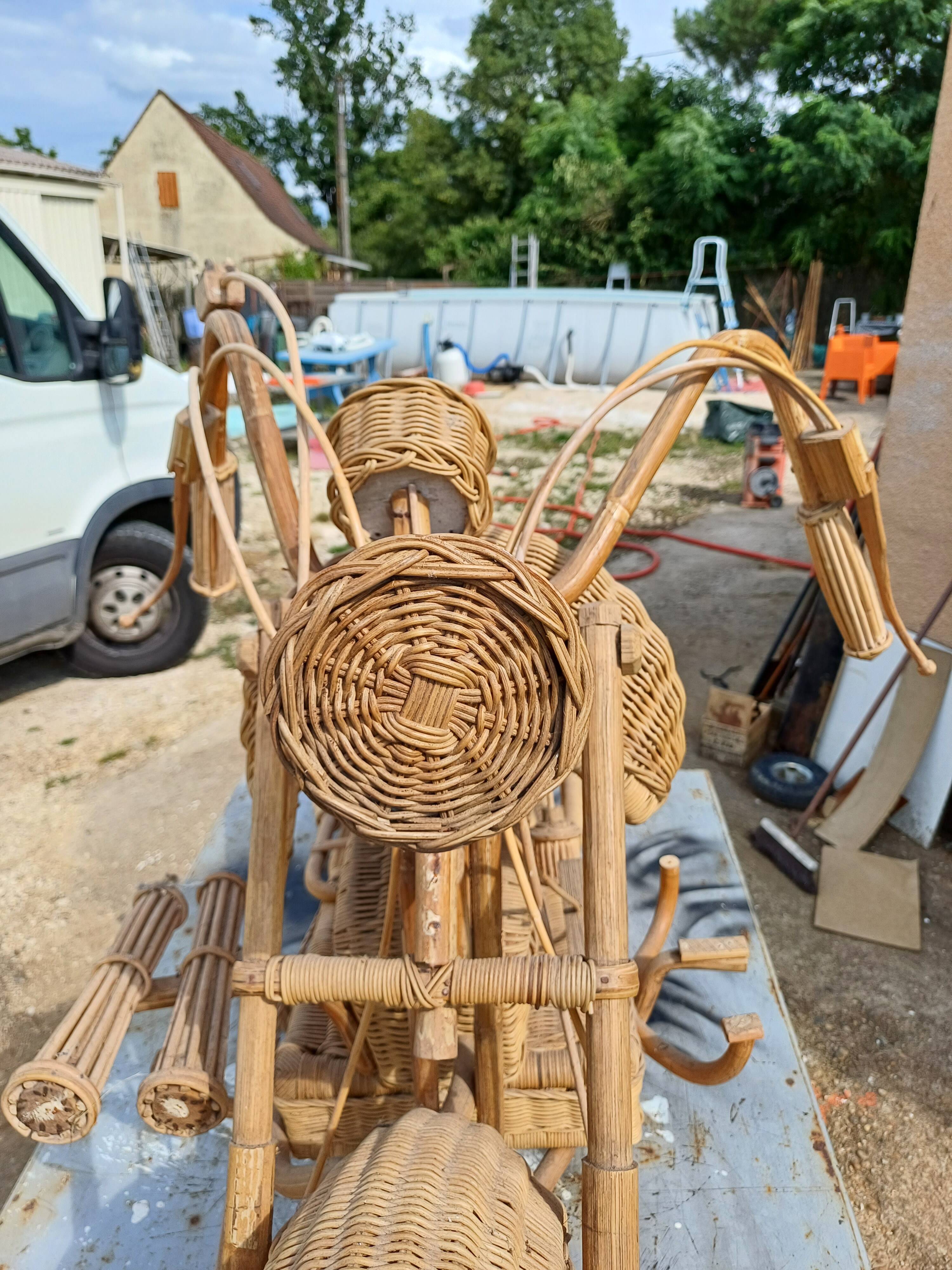 Harley Davidson Wicker Motorcycle by Tom Dixon