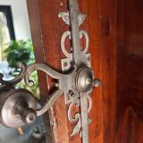 18th-century Bordeaux-style wardrobe in solid Cuban mahogany