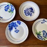 Set of 4 flat plates mismatched