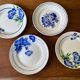 Set of 4 flat plates mismatched