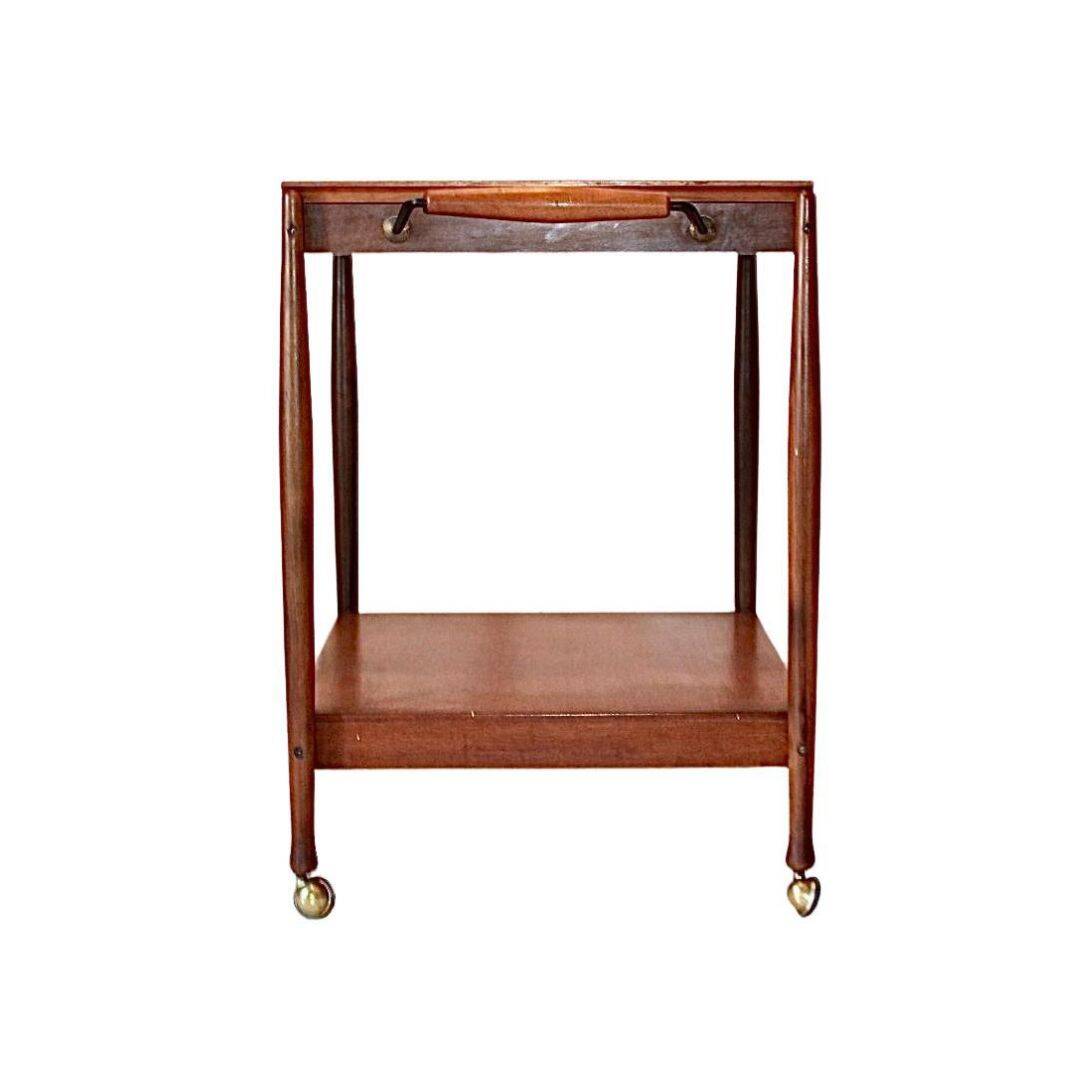 1950s vintage teak dessert trolley bar by "Fratelli Reguitti"