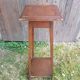 Sellette table appoint bois pieds compas vintage