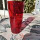Verre haut en verre rouge