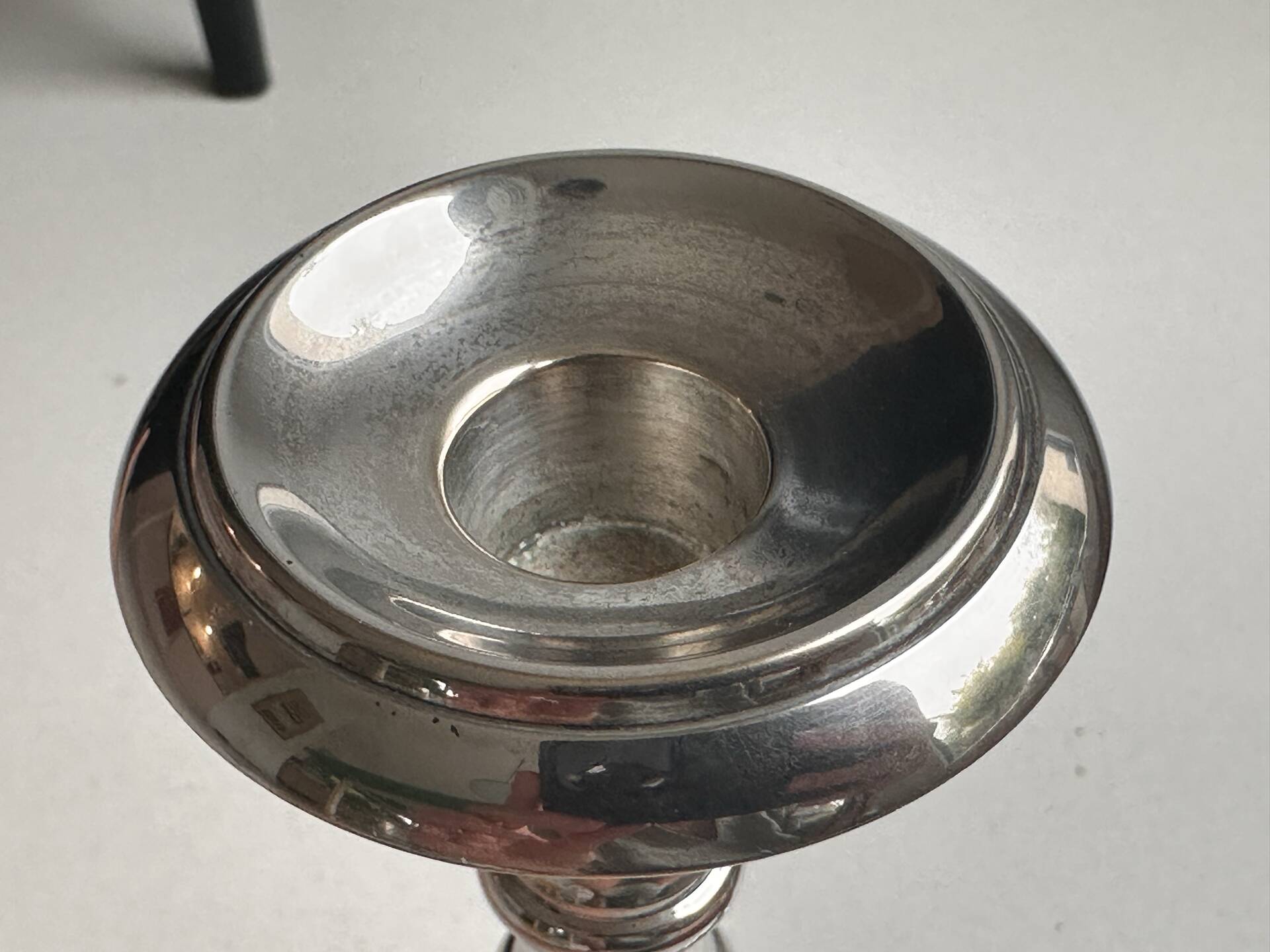 Pair of large vintage silver-plated candlesticks – classic style