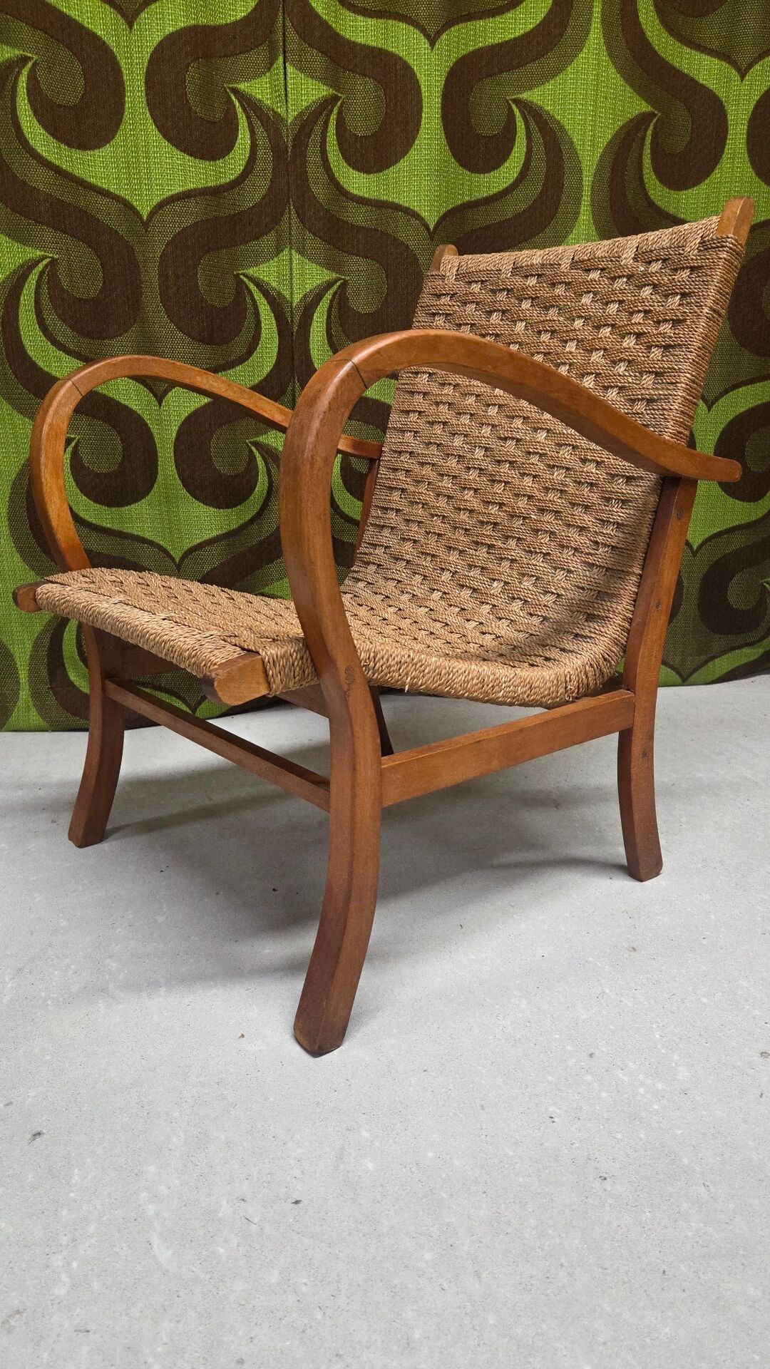 Fauteuil Cordage Erich Dieckmann Design Vintage