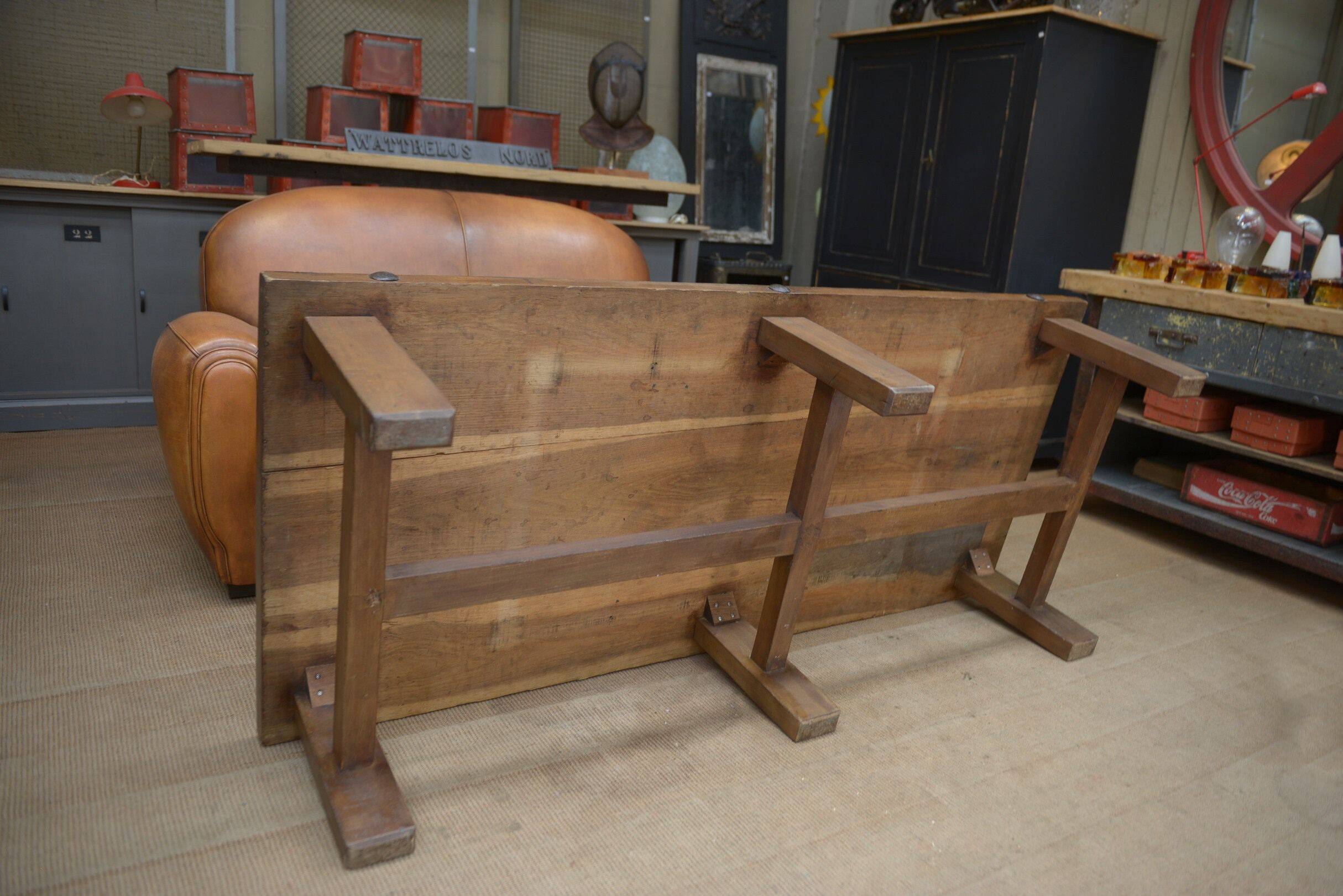 6-legged solid oak coffee table 1950
