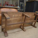 Table basse 6 pieds en chêne massif 1950