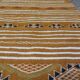 Tapis kilim couleur moutarde fait main en pure laine 70*200cm