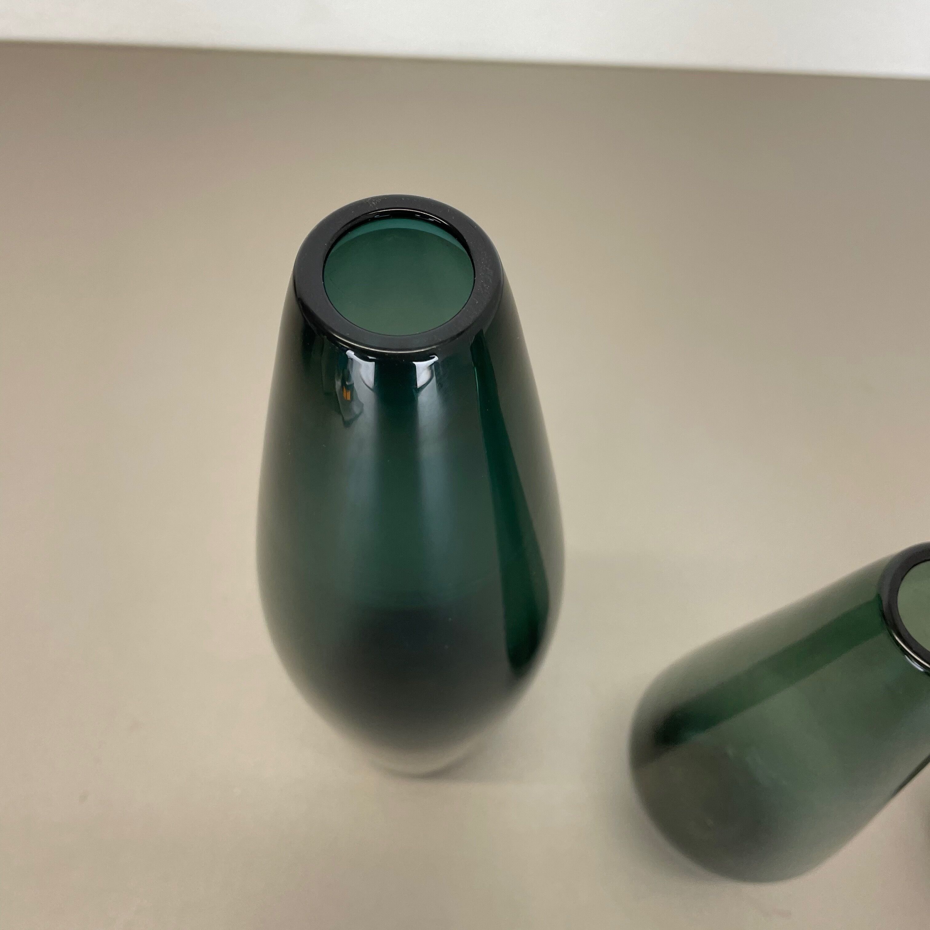 Set of three turmalin vases wilhelm wagenfeld wmf attributed, germany 1960s