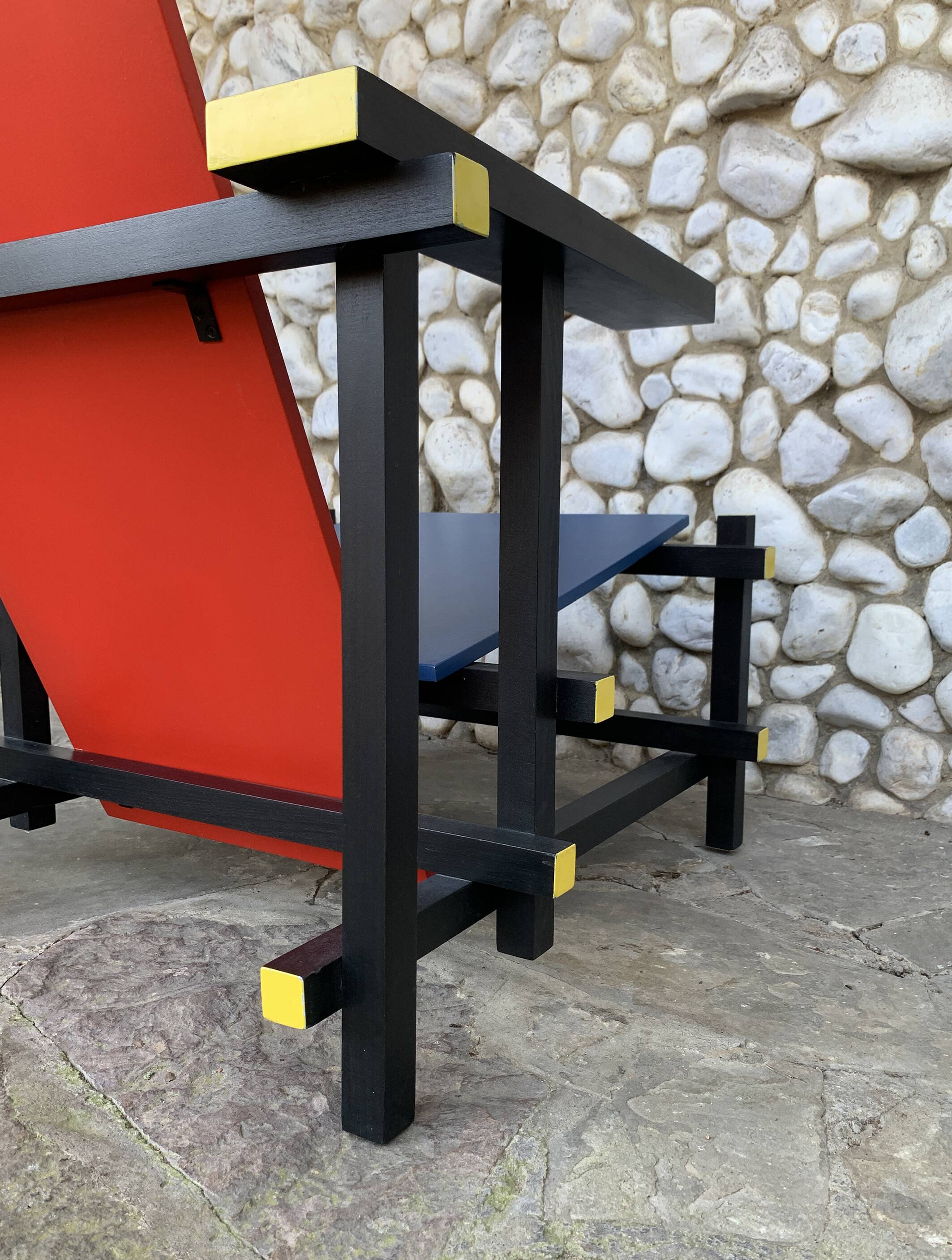 Armchair in the style of the Red & Blue Chair by Gerrit Rietveld