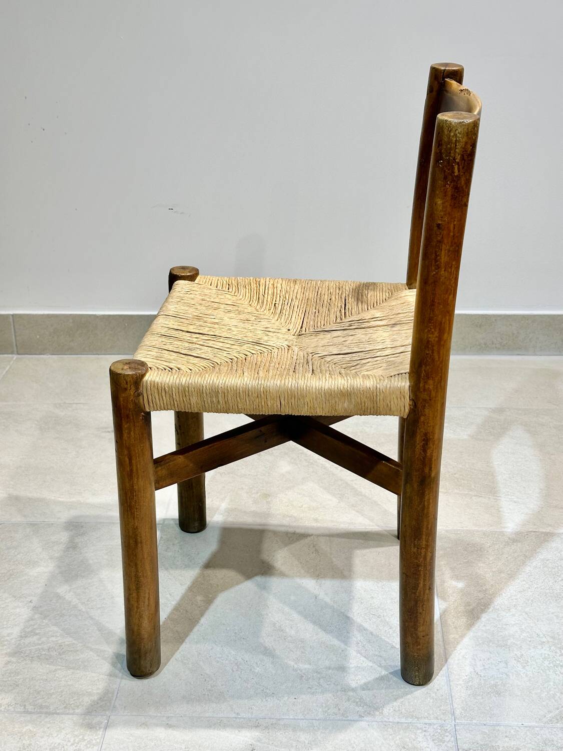 Set of 2 Charlotte Perriand Meribel chairs, in ash, circa 1950, original edition