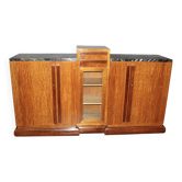 Art Deco mahogany enfilade, attributed to André Sornay around 1930.