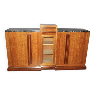 Art Deco mahogany enfilade, attributed to André Sornay around 1930.