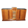 Art Deco mahogany enfilade, attributed to André Sornay around 1930.
