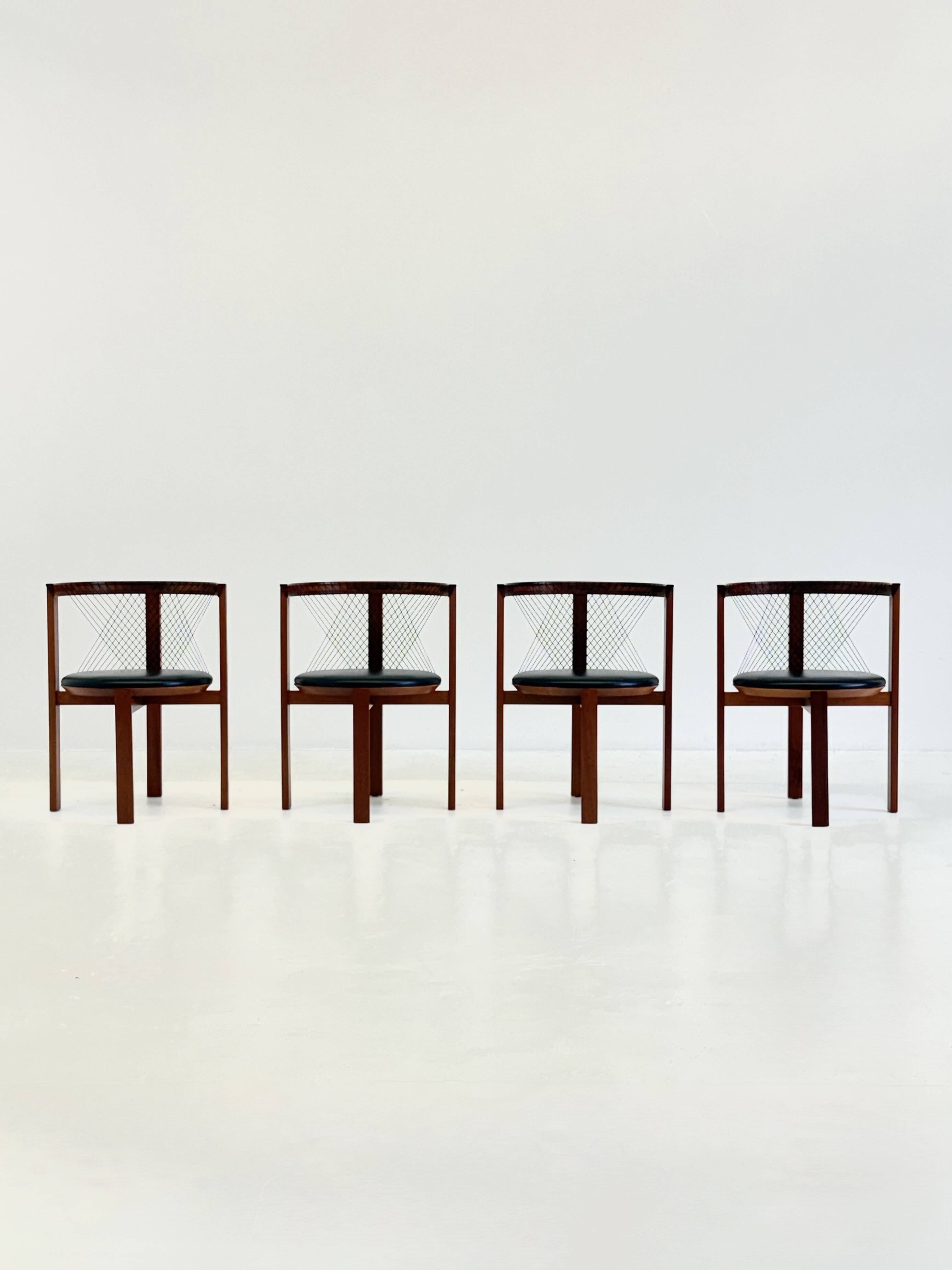 Set of Tranekær String chairs by Niels Jørgen Haugesen