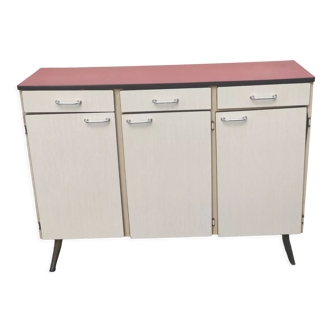 Red formica sideboard