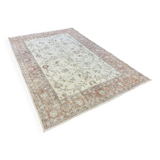 Vintage Large Pastel Carpet with Flowers