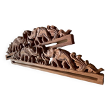 Frontons sculptés en bois Bali avec des éléphants