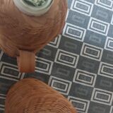 Paire de thermos osier