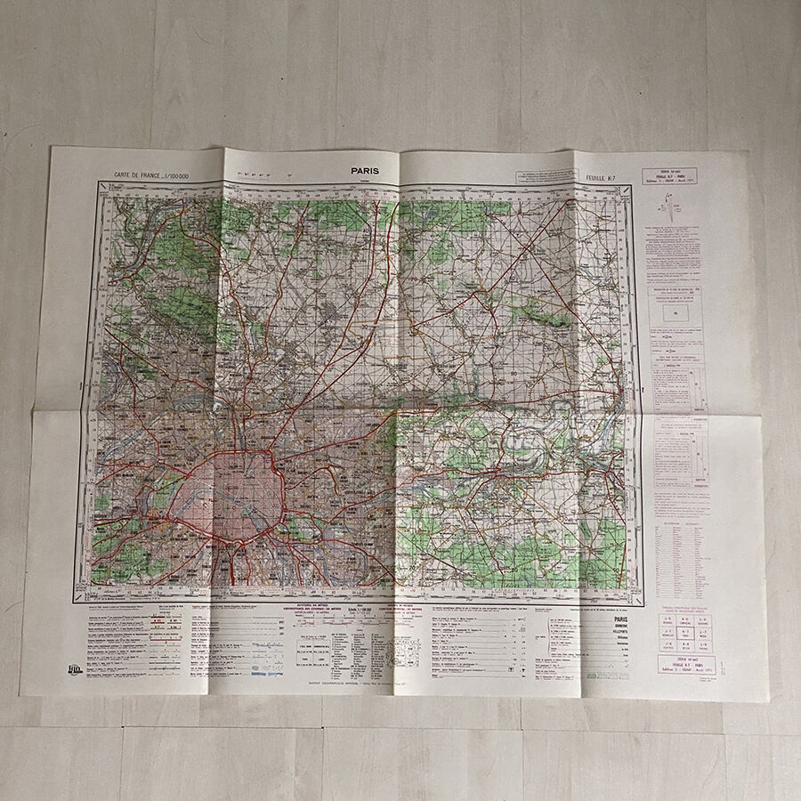 Map Paris - Ile de France Nord Est 1971