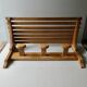 coat rack with hat rack in solid wood
