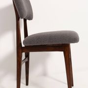 Chaise bouclée gris foncé du 20ème siècle, 1960
